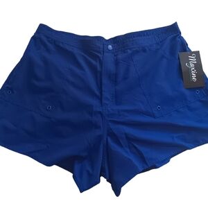 Maxine of Hollywood Women's Blue Woven Boardshort Bottom Size 18